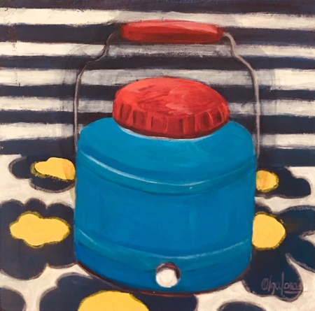 Olive Oil Bottle in The Corner by artist OLGA LORA